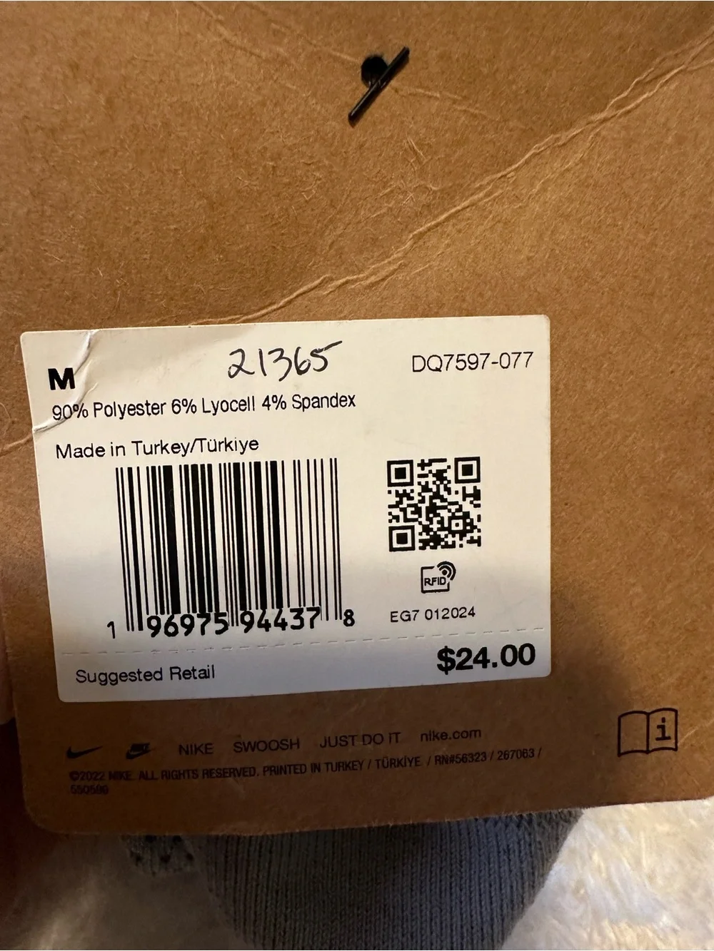 Nike Gray Unicorn Socks